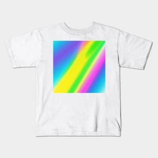 red pink purple yellow green abstract texture Kids T-Shirt